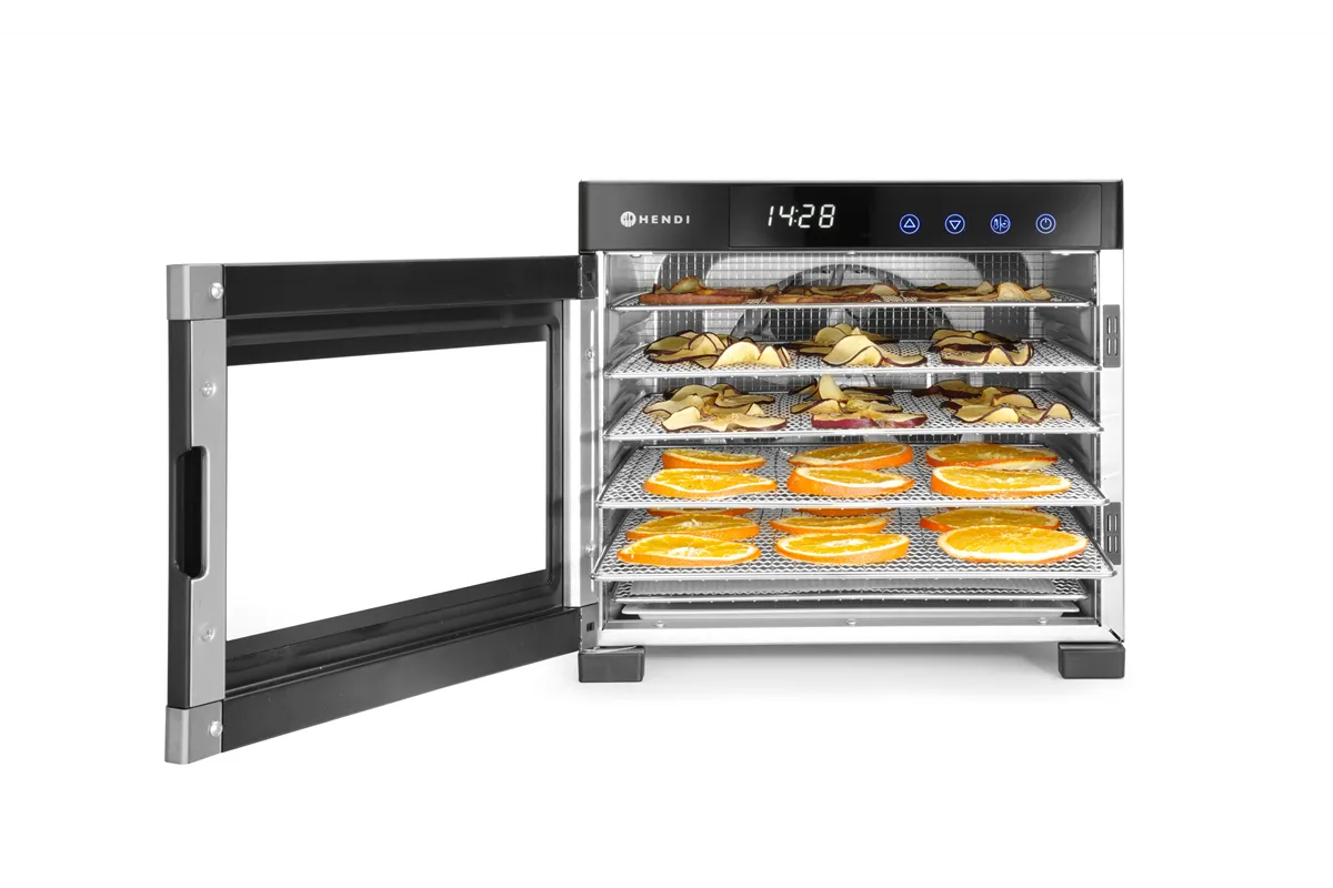 Suszarka do żywności, Profi Line, 6 tac, 230V/650W, 342x485x309mm HENDI 229033