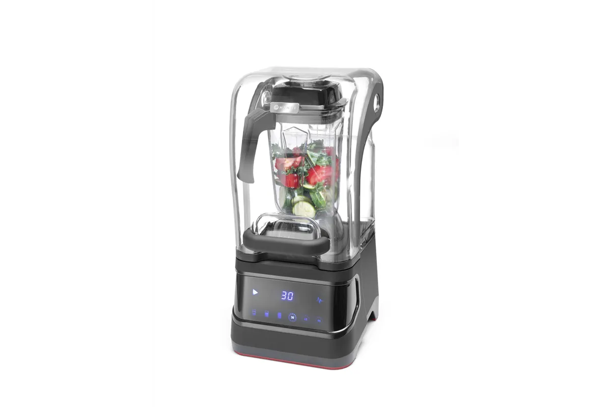 Blender barmański elektroniczny z obudową wyciszającą, 2,5L, czarny, 220-240V/1680W, 250x300x546mm HENDI 230695