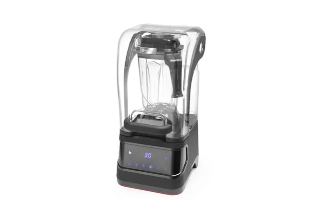Blender barmański elektroniczny z obudową wyciszającą, 2,5L, czarny, 220-240V/1680W, 250x300x546mm HENDI 230695