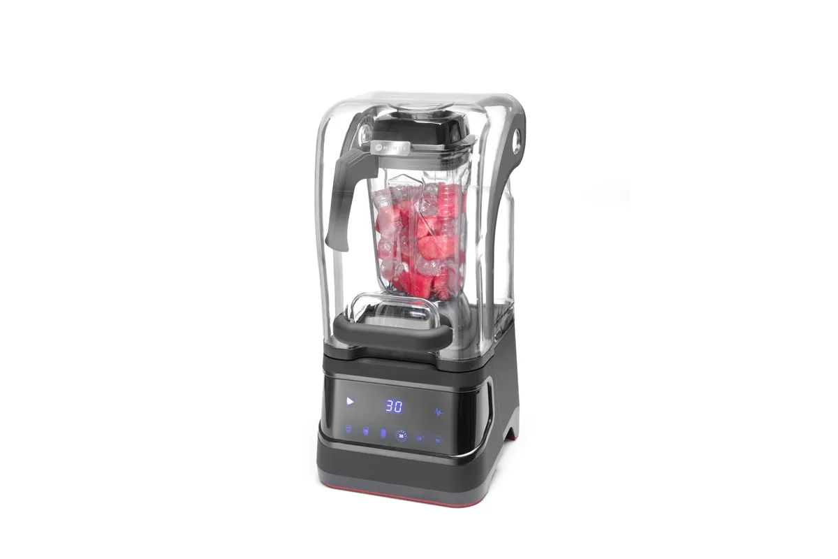 Blender barmański elektroniczny z obudową wyciszającą, 2,5L, czarny, 220-240V/1680W, 250x300x546mm HENDI 230695