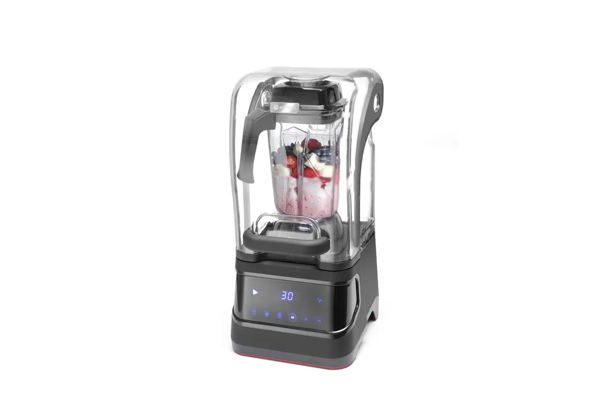 Blender barmański elektroniczny z obudową wyciszającą, 2,5L, czarny, 220-240V/1680W, 250x300x546mm HENDI 230695