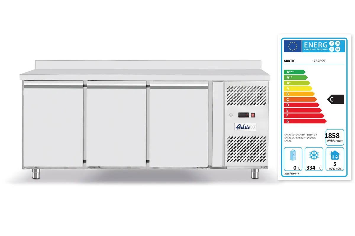 Stół mroźniczy 3-drzwiowy 420 l, Profi Line, GN 1/1, 420L, 230V/600W, 1796x700x879mm Arktic 232699