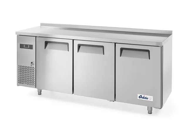 Stół mroźniczy 3-drzwiowy z agregatem bocznym, Kitchen Line, 291L, 230V/550W, 1800x600x886mm Arktic 233399