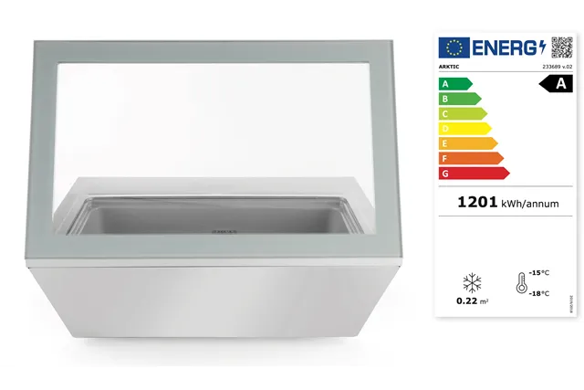Witryna mroźnicza nastawna, 220-240V/210W, 867x735x373mm Arktic 233689