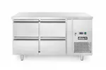 Stół chłodniczy z 4 szufladami i agregatem bocznym, Profi Line, 230V/250W, 1360x700x858mm Arktic 233764