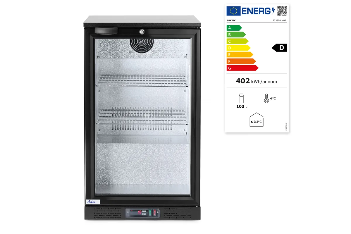 Lodówka barowa 1-drzwiowa, 86L, czarny, 220-240V/120W, 500x530x865mm Arktic 233900