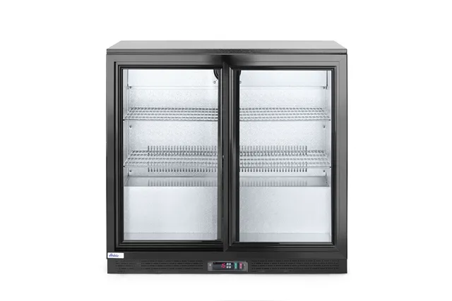 Lodówka barowa z podwójnymi drzwiami suwanymi, 158L, czarny, 220-240V/160W, 900x520x865mm Arktic 233917
