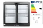Lodówka barowa z podwójnymi drzwiami suwanymi, 158L, czarny, 220-240V/160W, 900x520x865mm Arktic 233917