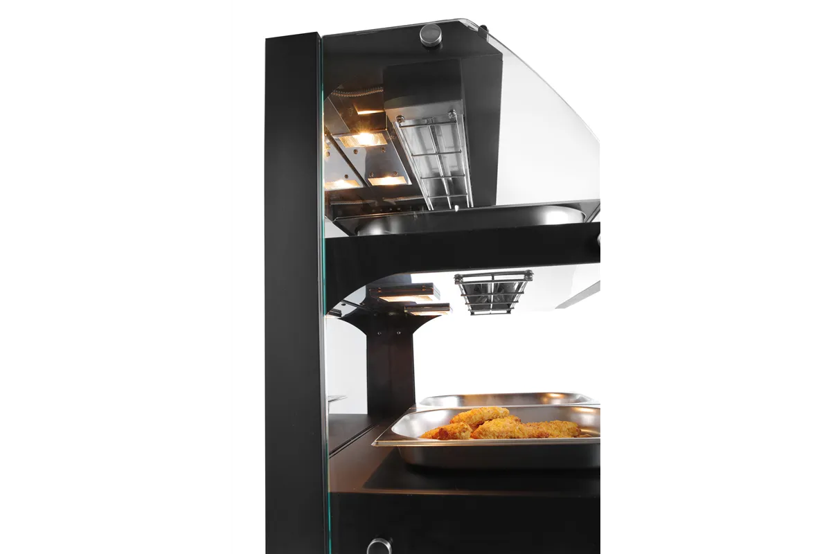 Witryna grzewcza nastawna kwarcowa, dwupoziomowa, 230V/560W, 650x485x630mm HENDI 233962