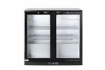 Lodówka barowa 2-drzwiowa, 158L, czarny, 220-240V/160W, 900x530x870mm Arktic 235829