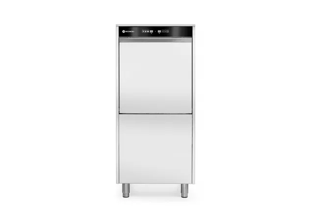 Zmywarka do garnków i tac 50x60 sterowana elektronicznie dozownik detergentu pompa spustowa 400V/7100W 595x777x1335 HENDI 236574