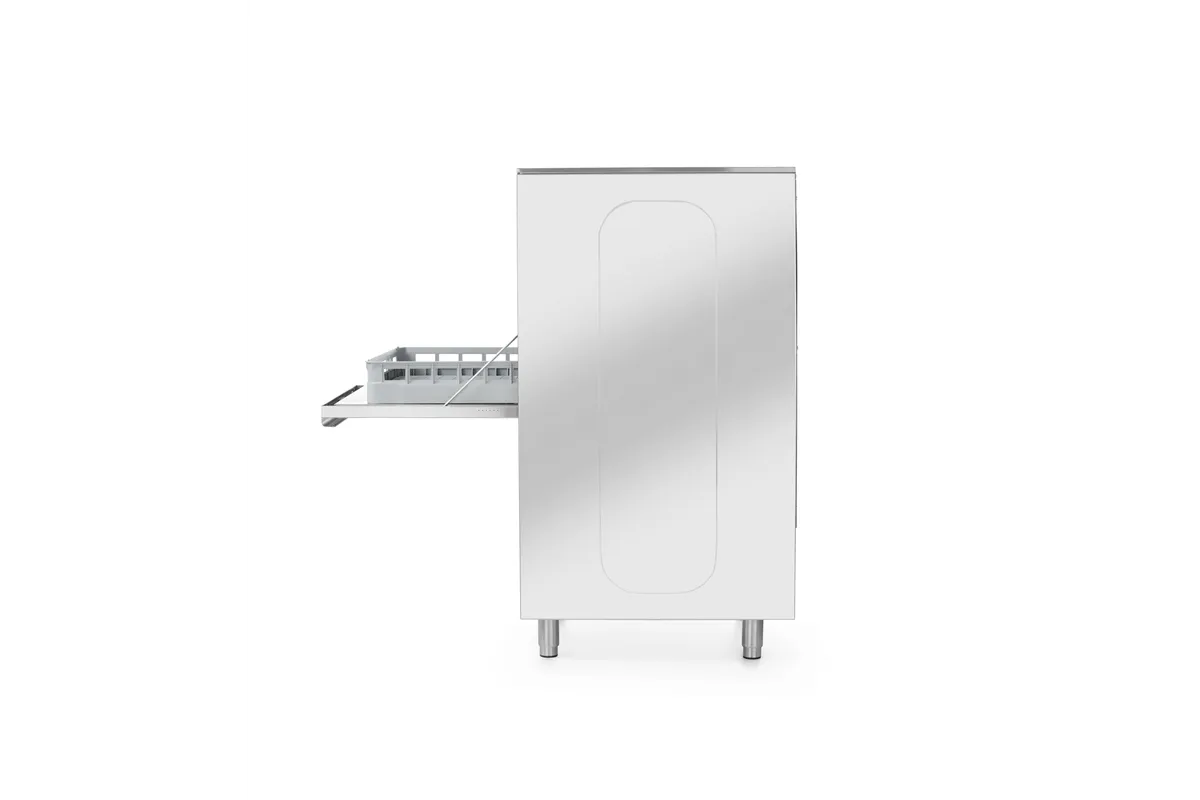 Zmywarka do garnków i tac 50x60 sterowana elektronicznie dozownik detergentu pompa spustowa 400V/7100W 595x777x1335 HENDI 236574
