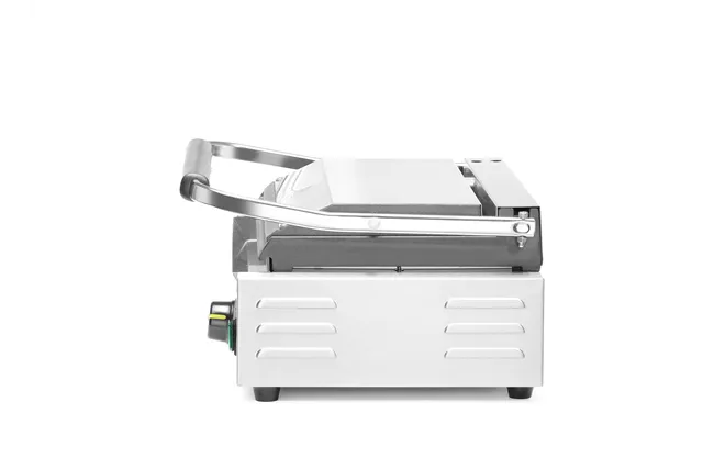 Grill kontaktowy Panini, góra ryflowana, dół gładki, 230V/2200W, 430x375x216mm HENDI 263662