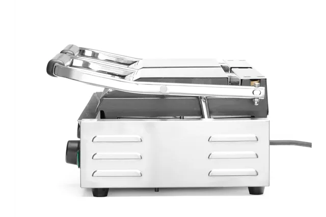 Grill kontaktowy podwójny Ryflowany, góra i dół ryflowane, 230V/3600W, 570x375x216mm HENDI 263709