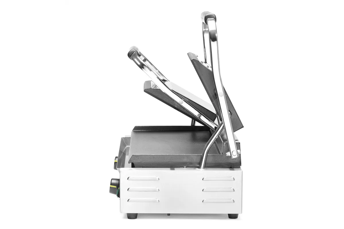 Grill kontaktowy podwójny, góra ryflowana , dół gładki, 230V/3600W, 570x375x216mm HENDI 263808