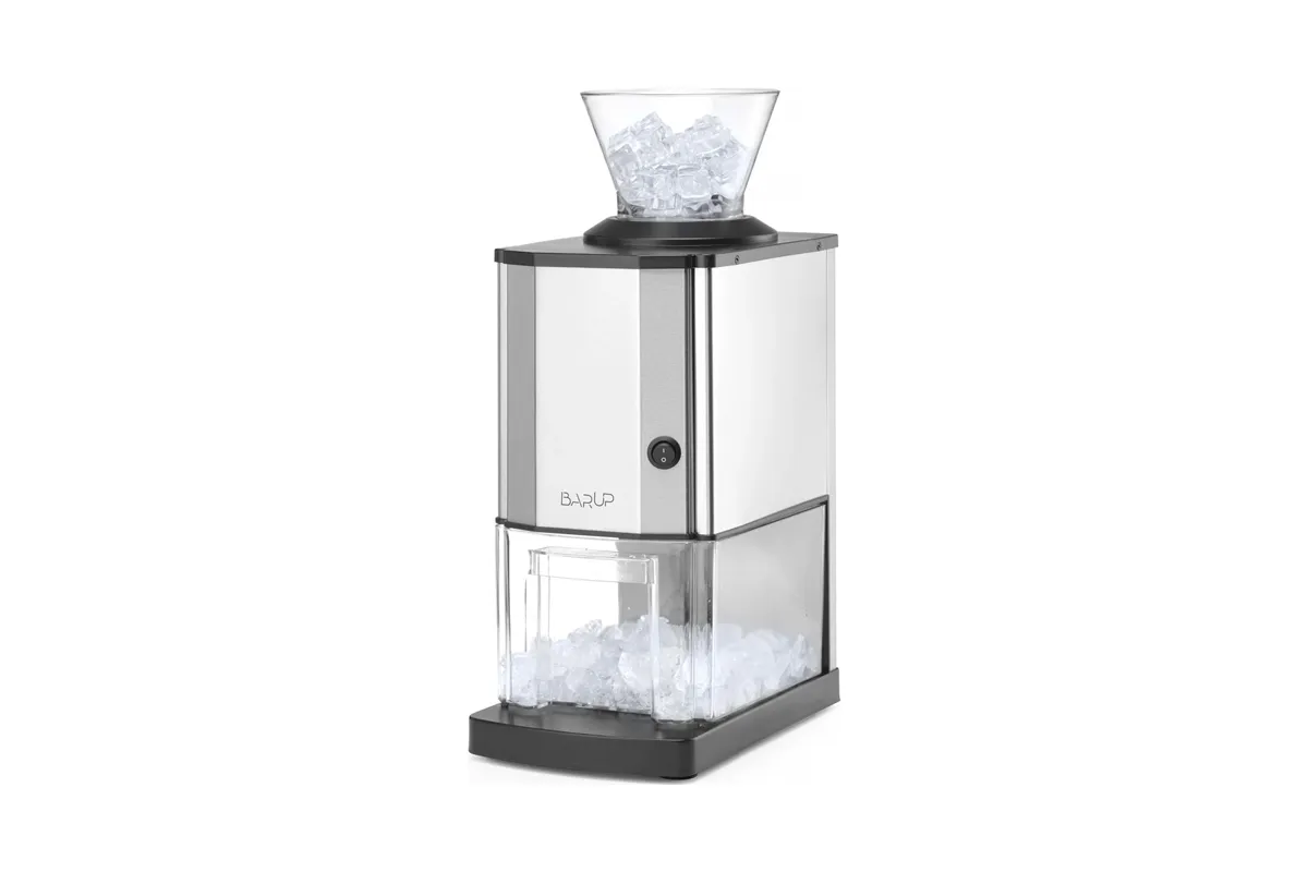 Kruszarka do lodu, srebrny, 230V/70W, 170x290x462mm BarUp 271520