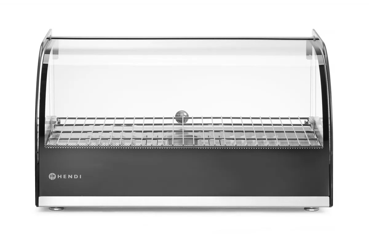 Witryna grzewcza nastawna, pojedyncza, czarny, 220-240V/800W, 554x376x311mm HENDI 273982