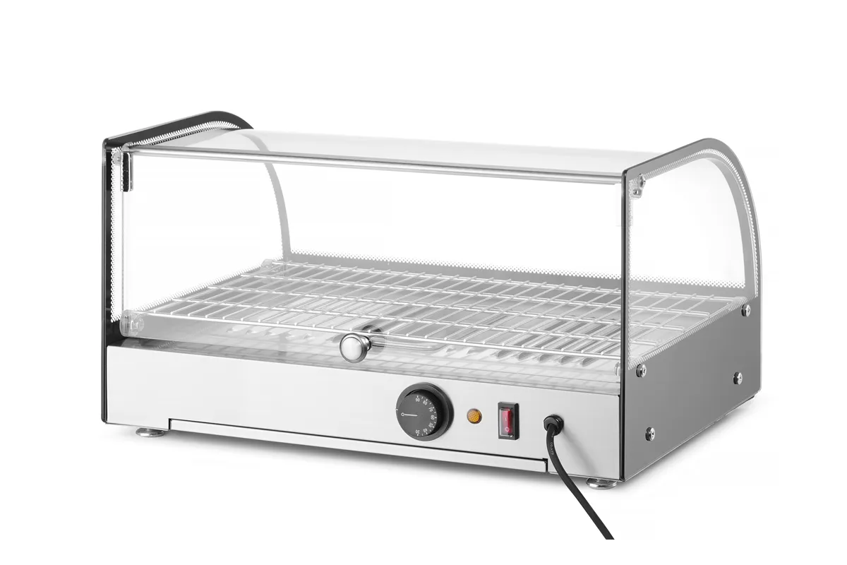 Witryna grzewcza nastawna, pojedyncza, czarny, 220-240V/800W, 554x376x311mm HENDI 273982