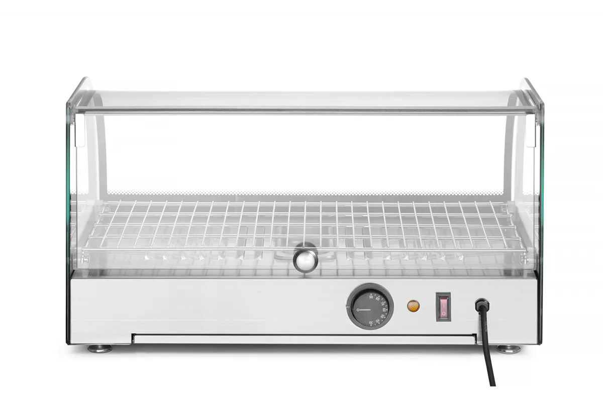 Witryna grzewcza nastawna, pojedyncza, czarny, 220-240V/800W, 554x376x311mm HENDI 273982