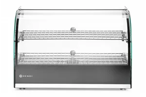Witryna grzewcza podwójna, podwójna, czarny, 220-240V/800W, 554x376x376mm HENDI 273999
