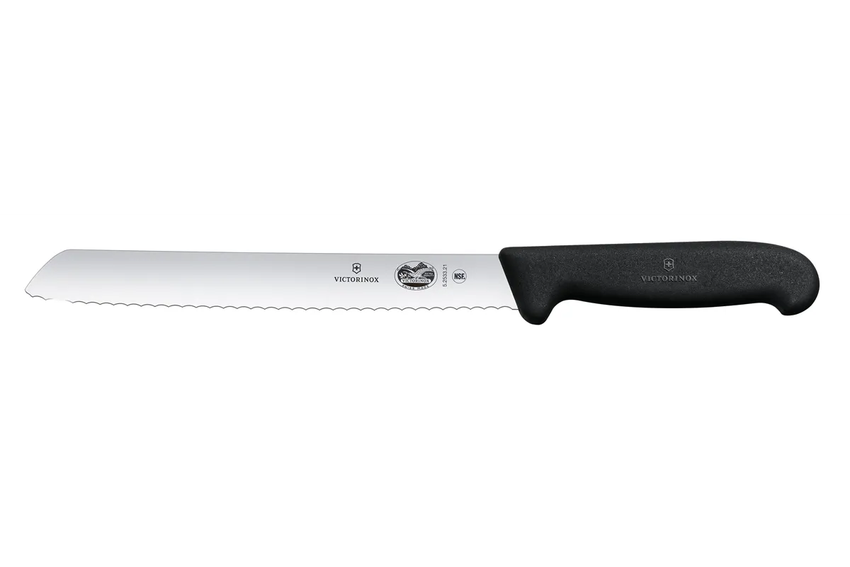 Nóż do chleba ząbkowanym ostrzem, czarny, 348mm Victorinox 5.2533.21