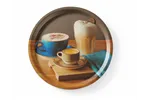 Taca do serwowania antypoślizgowa, z nadrukiem, tasty coffee, ⌀380x15mm HENDI 507971