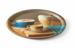 Taca do serwowania antypoślizgowa, z nadrukiem, tasty coffee, ⌀380x15mm HENDI 507971