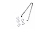 Szczypce do lodu - zestaw 2 szt., srebrny, 180mm BarUp 523520