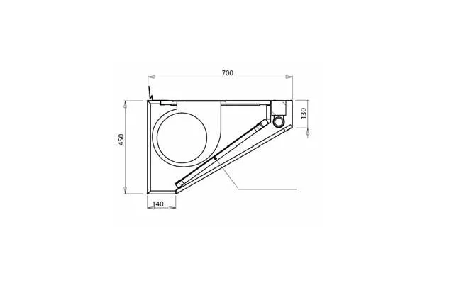 Okap przyścienny Seria 700 bez silnika, szerokość 1800 mm