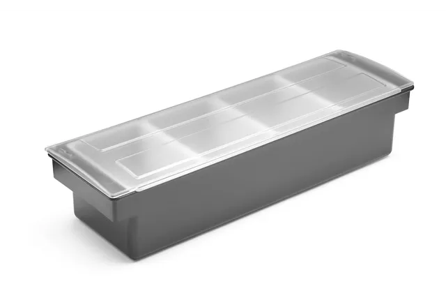 Pojemnik barmański na dodatki do drinków - 4 wkłady, 480x150x100mm BarUp 552025