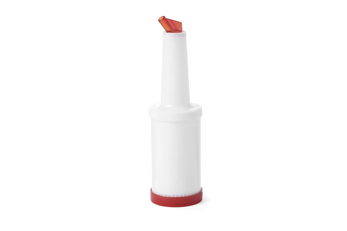Dyspenser barmański z wymiennymi końcówkami, 0,8L, biały, ⌀90x300mm BarUp 557600
