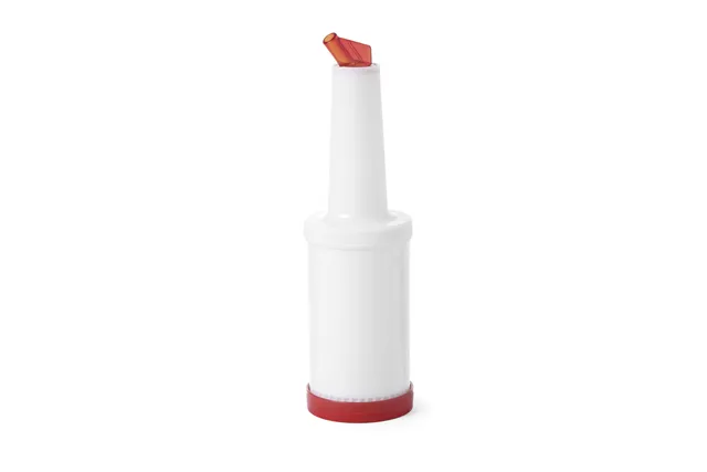 Dyspenser barmański z wymiennymi końcówkami, 0,8L, biały, ⌀90x300mm BarUp 557600