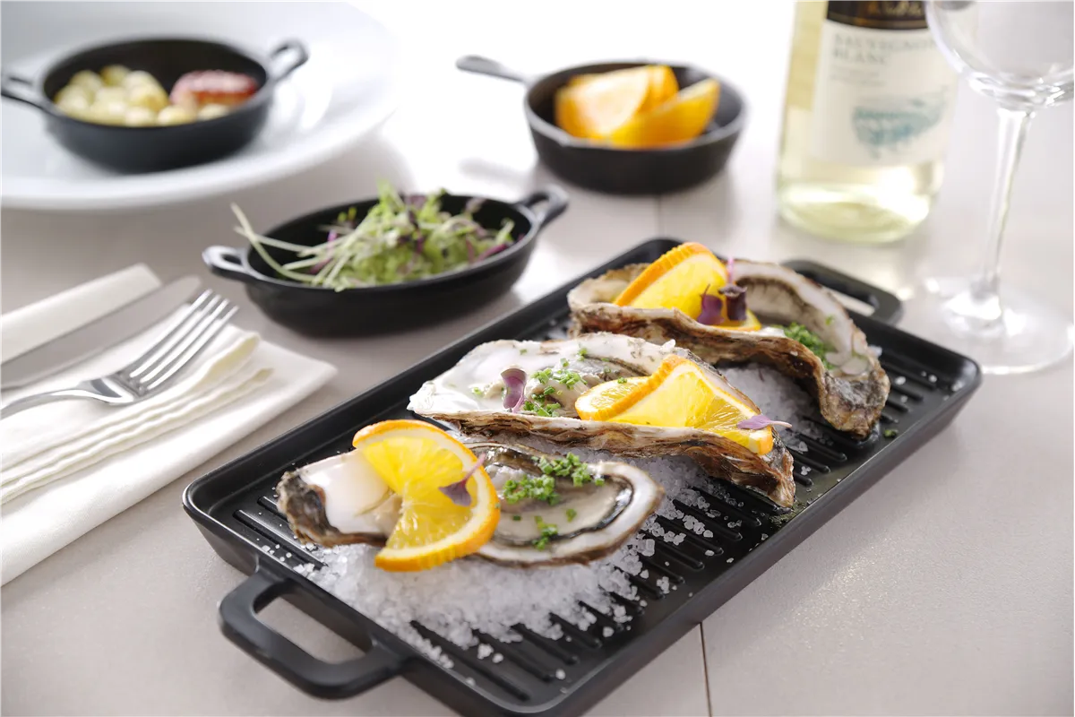 Brytfanna czarna Little Chef mini prostokątna, czarny, 320x162x20mm HENDI 564516