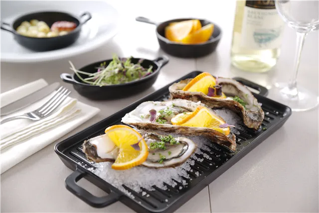 Brytfanna czarna Little Chef mini prostokątna, czarny, 320x162x20mm HENDI 564516