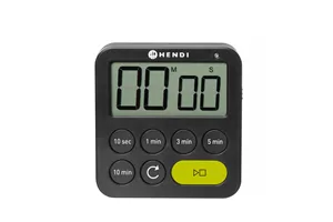 Timer jednozakresowy, czarny, 82x20x88mm HENDI 582039
