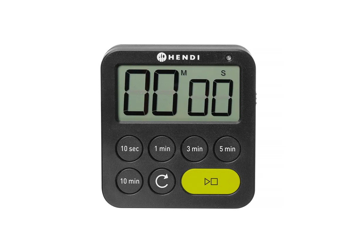 Timer jednozakresowy, czarny, 82x20x88mm HENDI 582039