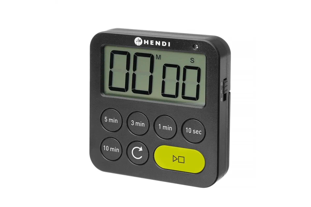 Timer jednozakresowy, czarny, 82x20x88mm HENDI 582039