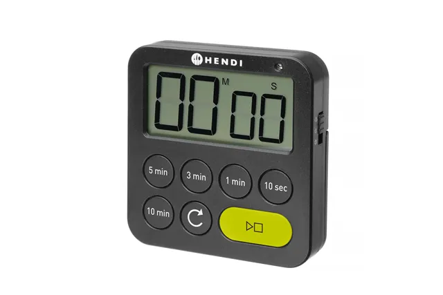 Timer jednozakresowy, czarny, 82x20x88mm HENDI 582039