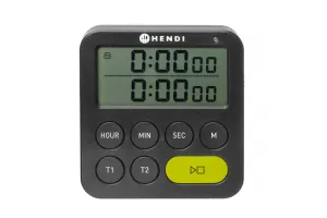 Timer dwuzakresowy, czarny, 82x20x86mm HENDI 582046