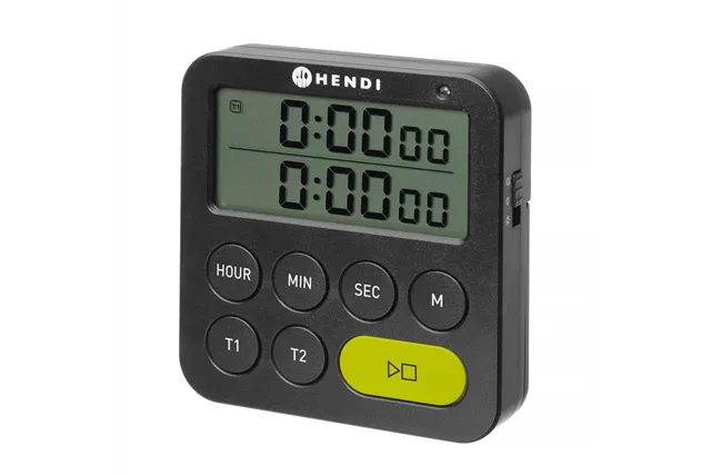 Timer dwuzakresowy, czarny, 82x20x86mm HENDI 582046