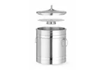 Pojemnik do lodu o podwójnych ściankach, 5L, srebrny, ⌀200x230mm BarUp 594704