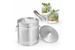 Pojemnik do lodu o podwójnych ściankach, 5L, srebrny, ⌀200x230mm BarUp 594704