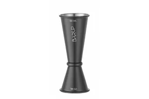 Jigger - miarka barmańska 25/50 ml, czarny, ⌀44x110mm BarUp 596654