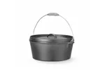 Kociołek żeliwny, 7,2L, czarny, ⌀310x130mm, Okrągły HENDI 629376