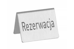 Tabliczka informacyjna „Rezerwacja”, rezerwacja, 4 szt., 50xx42mm HENDI 663714