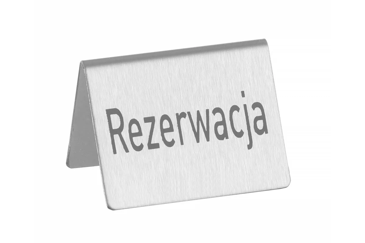 Tabliczka informacyjna „Rezerwacja”, rezerwacja, 4 szt., 50xx42mm HENDI 663714