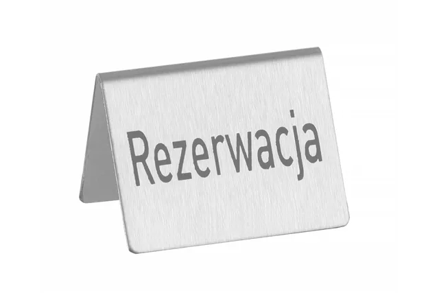 Tabliczka informacyjna „Rezerwacja”, rezerwacja, 4 szt., 50xx42mm HENDI 663714