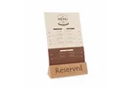 Tabliczka informacyjna „Rezerwacja”, "reserved", 152x44x44mm HENDI 664308