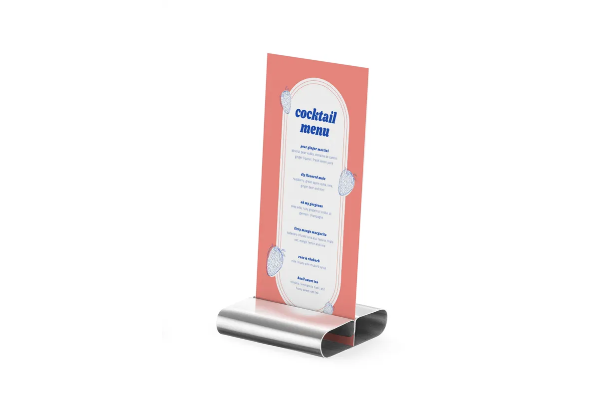 Podstawka pod kartę menu, 6 szt., 80x77x18mm HENDI 665251