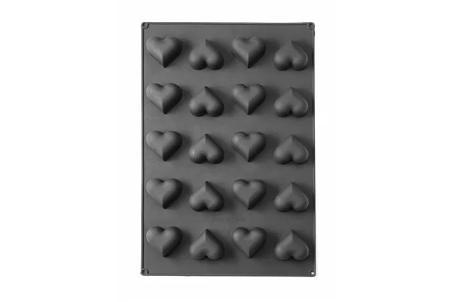 Forma silikonowa HEART, 570x375x35mm, Serce HENDI 677254